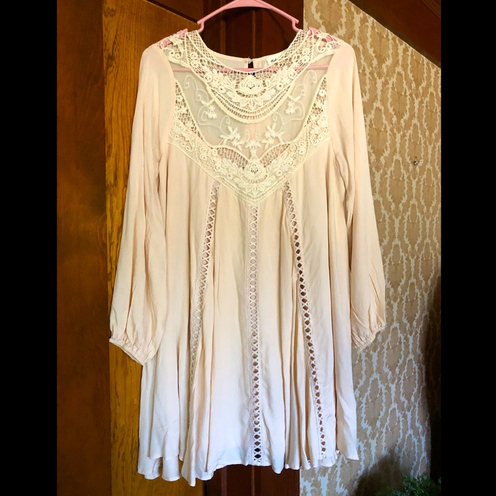 Victorian goth cream babydoll lace dress